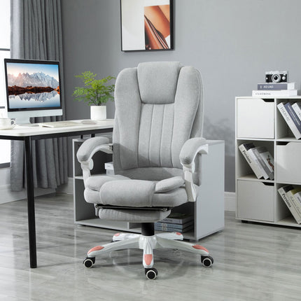 Massage chair - polyester foam, gray, adjustable height
