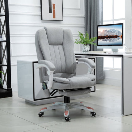 Massage chair - polyester foam, gray, adjustable height