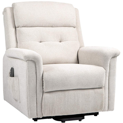 Electric reclining massage chair, Remote controlled, Light grey
