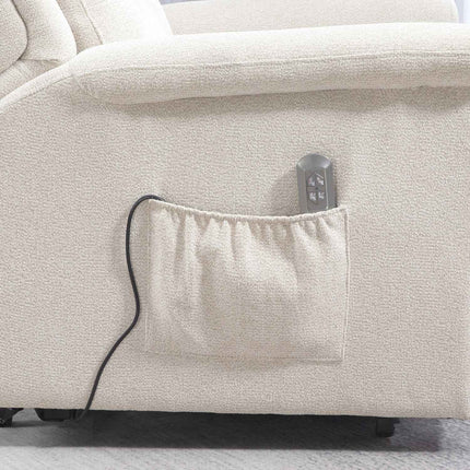 Electric reclining massage chair, Remote controlled, Light grey