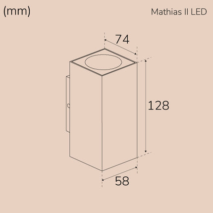 Mathias II Wall light LED IP65 3000K 6W 520lm Anthracite