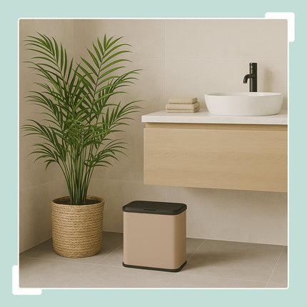 Matte Bathroom Rubbish Bin, 5L – Hanging or Freestanding