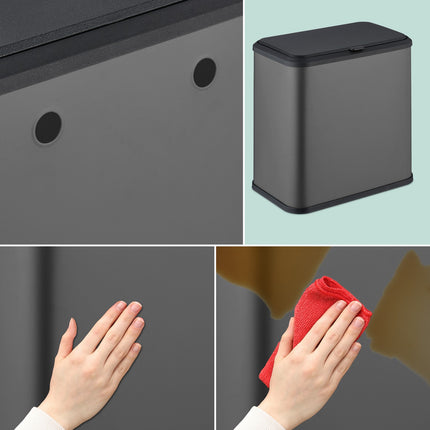 Matte Bathroom Rubbish Bin, 5L – Hanging or Freestanding
