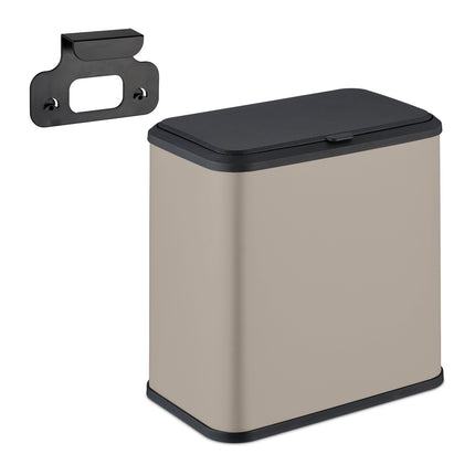 Matte Bathroom Rubbish Bin, 5L – Hanging or Freestanding