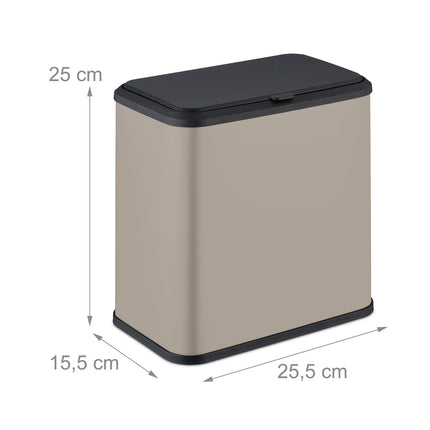 Matte Bathroom Rubbish Bin, 5L – Hanging or Freestanding