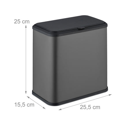 Matte Bathroom Rubbish Bin, 5L – Hanging or Freestanding