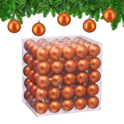 Matte Christmas Baubles Set, 100 Pieces