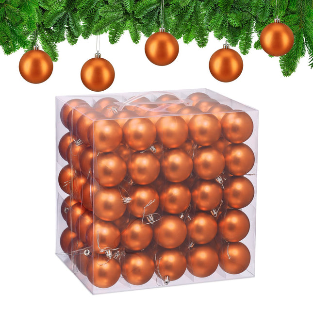 Matte Christmas Baubles Set, 100 Pieces