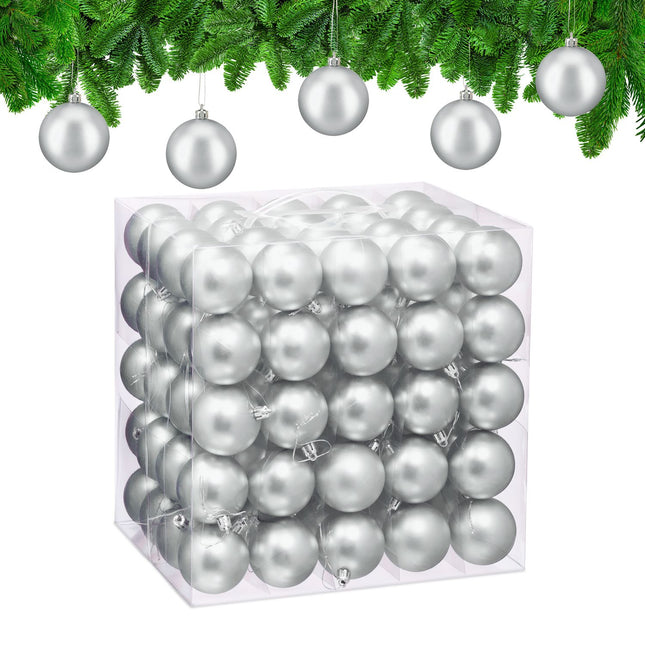 Matte Christmas Baubles Set – 100 Pieces