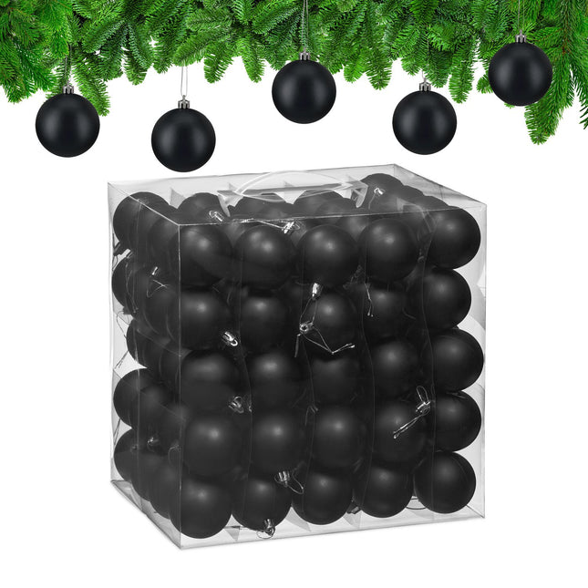 Matte Christmas Baubles Set, 100 Pieces