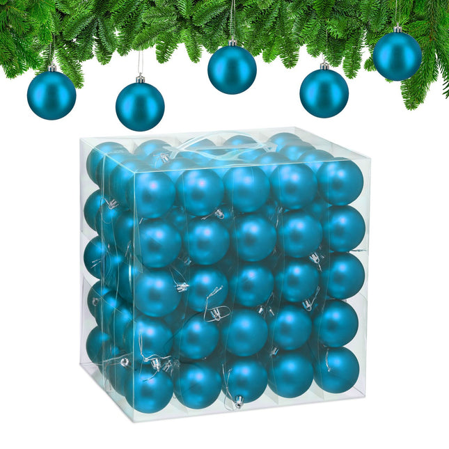 Matte Christmas Tree Baubles Set, 100 Pieces