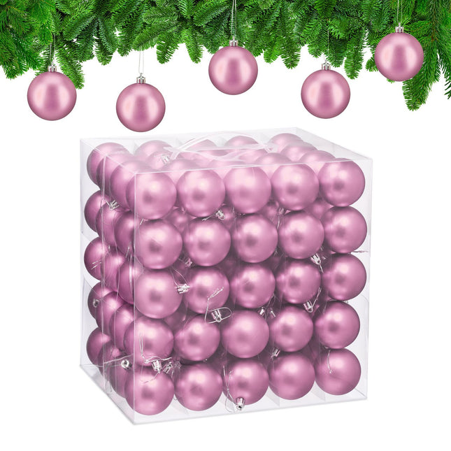 Matte Christmas Tree Baubles Set, 100 Pieces