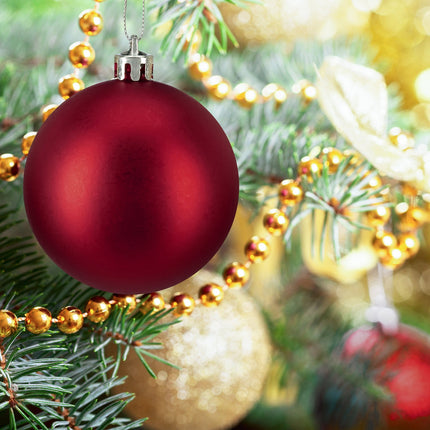Matte Christmas Tree Baubles Set, 100 Pieces