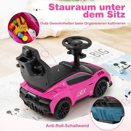 Mazerati ride-on car ride-on vehicle with protective bar &amp; Push bar pink