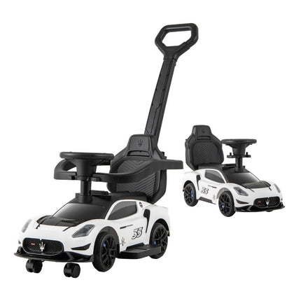 Mazerati ride-on car ride-on vehicle with protective bar &amp; Push bar white