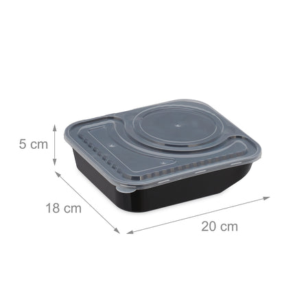 Meal preparation boxes 24 pcs. 2 compartments