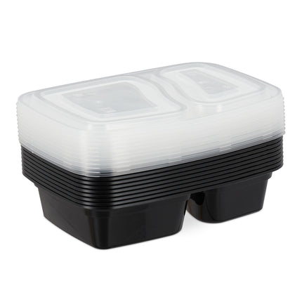 Meal preparation boxes with 2 compartments - 24 pcs