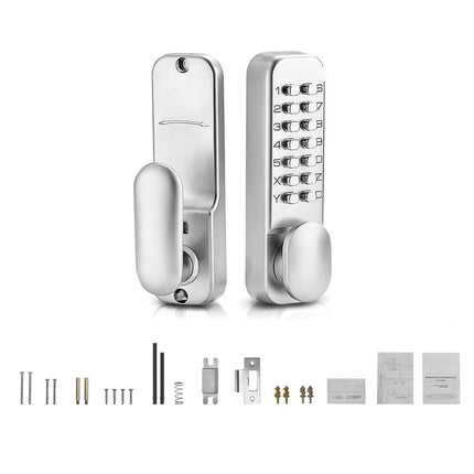 Mechanical Keyless Door Lock, 14-Key Waterproof Keypad