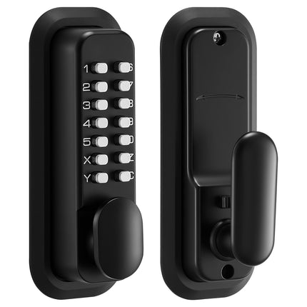 Mechanical Keyless Door Lock, 4-7 Digit, Black
