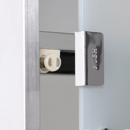 Medicine cabinet in stainless steel, 3 compartments, 25x12x48cm