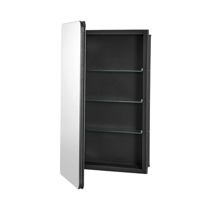 Medicine Cabinet with Mirror, 16 x 24 in, Recessed or Wall Mount