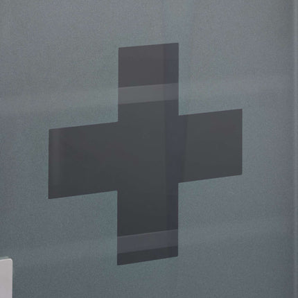 Medicine cabinet with glass door