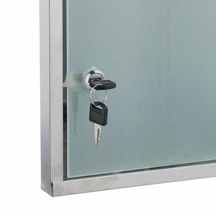 Medicine cabinet with glass door