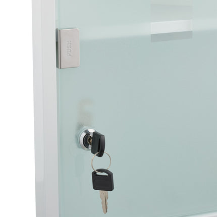 Medicine cabinet with glass door