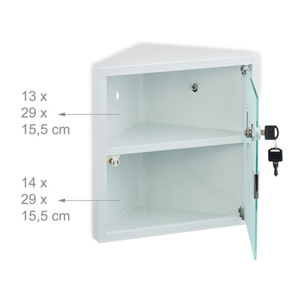 Medicine cabinet with glass door