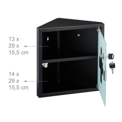 Medicine cabinet with glass door