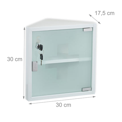 Medicine cabinet with glass door