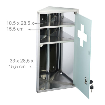 Medicine cabinet with glass door