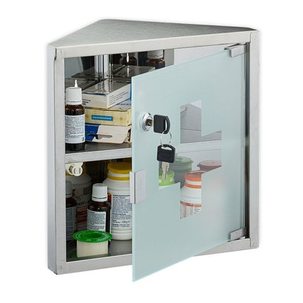 Medicine cabinet with glass door