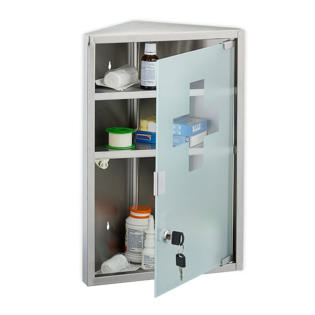 Medicine cabinet with glass door