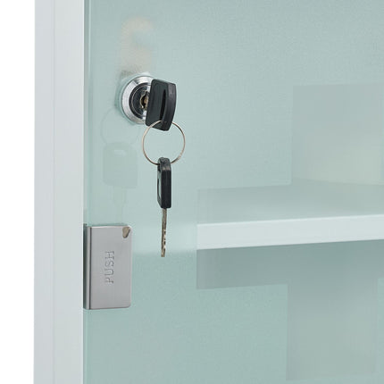 Medicine cabinet with glass door