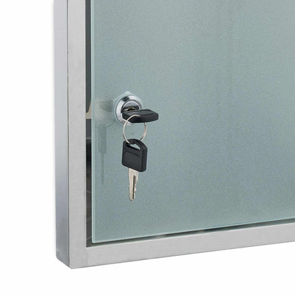 Medicine cabinet with glass door