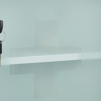 Medicine cabinet with glass door