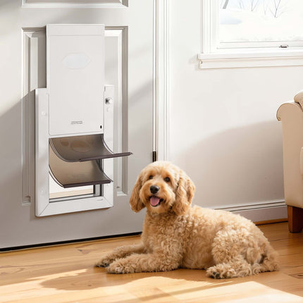 Medium Pet Door – Magnetic Double Flap, Metal Frame, Weatherproof