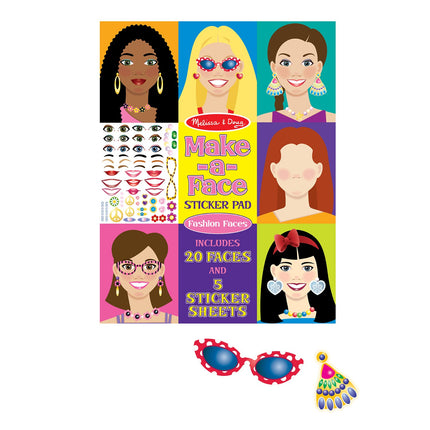 Blok naklejek Melissa & Doug Make-A-Face Fashion Faces