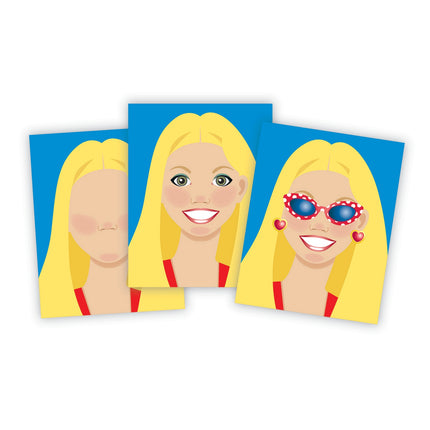Blok naklejek Melissa & Doug Make-A-Face Fashion Faces