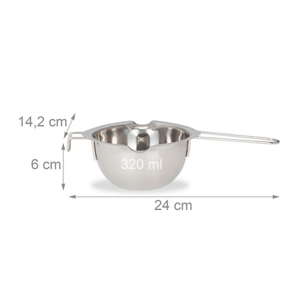 Melting vessel made of stainless steel