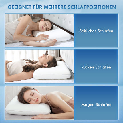 Memory Foam Pillow, Ergonomic 60x40 cm, Removable Cover