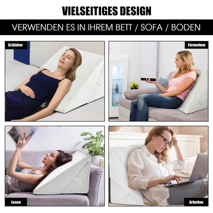 Memory Foam Wedge Pillow – 7-in-1 Ergonomic Support