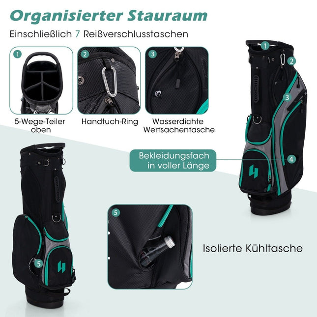 11-delige golfclubset voor heren met tas voor rechtshandigen