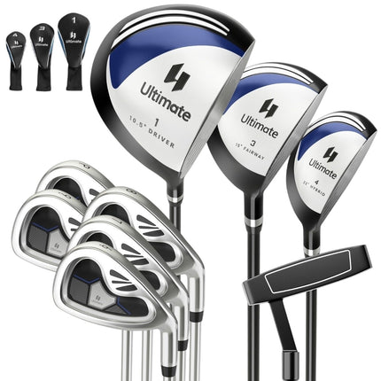 Men's 9-Piece Right-Handed Golf Club Set with Covers