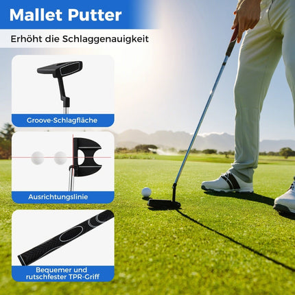Men's Complete 9-Piece Golf Club Set with Bag