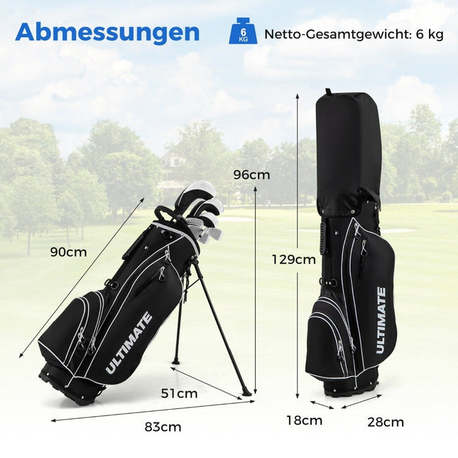 Complete golfclubset voor heren, 10-delig, rechtshandig