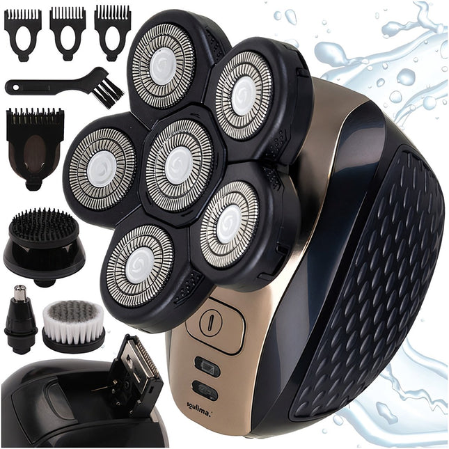 Men's Cordless Hair & Beard Trimmer, 6 Heads, USB Charged