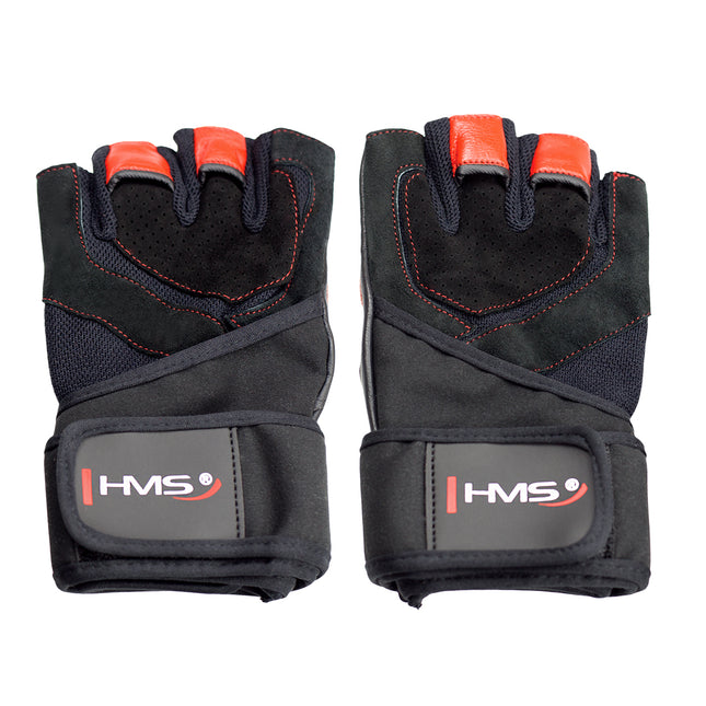 Men's Medium Fitness Gloves, Black/Red