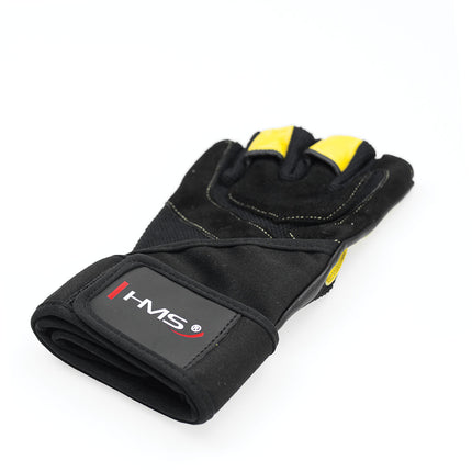 Men's Medium Fitness Gloves, Black/Yellow